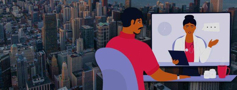 physician using telehealth